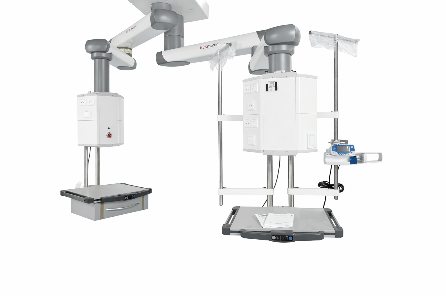 Bras plafonnier chirurgical multiservice pour bloc opératoire